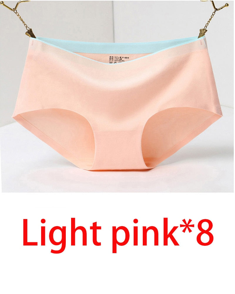 8Pcs Briefs for Women fashion sexy woman panties Solid seamless underpants  cpanties for women cotton underwear girl knickers