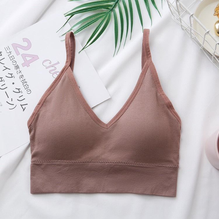 Women Sexy Crop Tops Tube Top Female Streetwear Sleeveless Camis Seamless Sports Lingerie Tee Bra Crop Top Bandeau Top Tank